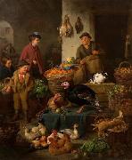 Henry Charles Bryant The Market Stall oil